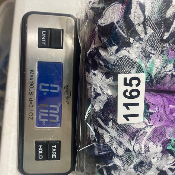 Christopher & Banks Button Up Sheer Top  Womens L Floral Purple Lightweight Fall - Picture 10 of 10